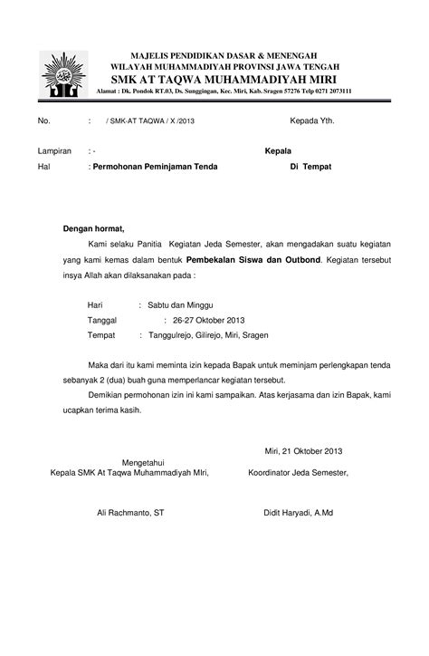 Format Surat Peminjaman Dokumen Hot Sex Picture