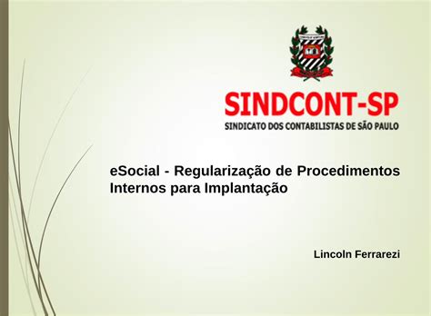 Pdf Regulariza O De Procedimentos Internos Para Implanta O