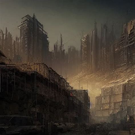 Post Apocalyptic Desert City Los Angeles Concept Art Stable