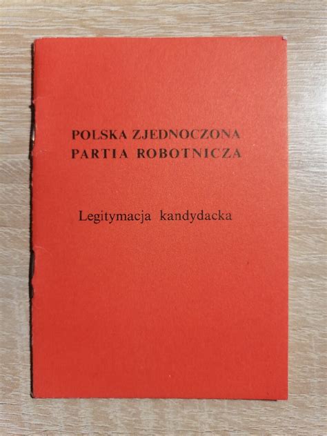 PZPR Legitymacja kandydacka czysta PRL Grudziądz Kup teraz na