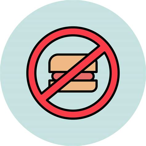 No Junk Food Vector Icon Vector Art At Vecteezy