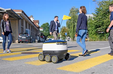 Swiss Post Tests Starships Self Driving Delivery Robots