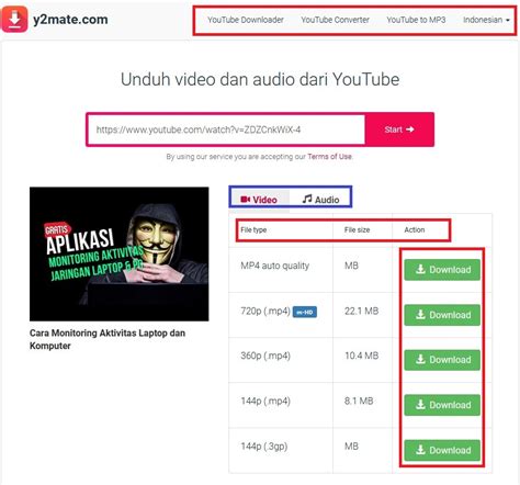 video youtube ymate gratis terbaik support format mp
