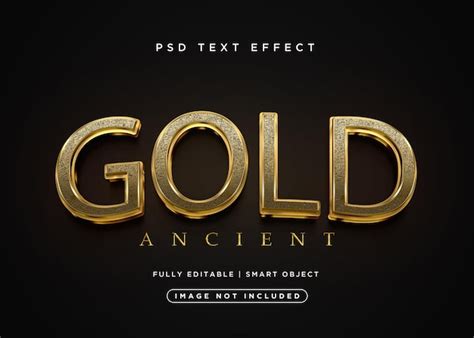 Premium Psd Gold 3d Editable Text Style Effect