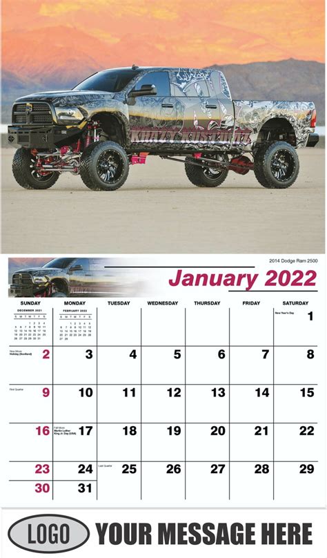 Custom Pickup Truck 2022 Promotional Calendar 65and Cent Business