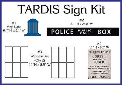 Tardis Door Sign Kit By Forbiddenforest On Etsy 3500 Tardis Door