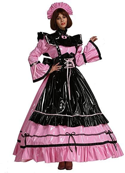 Sissy Baby Maid Satin Dress Cosplay Dressers Tailor Made Tide Flow