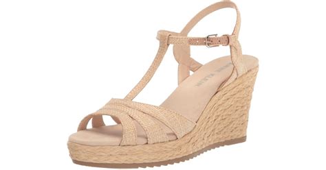 Anne Klein Waves Wedge Sandal In Natural Lyst