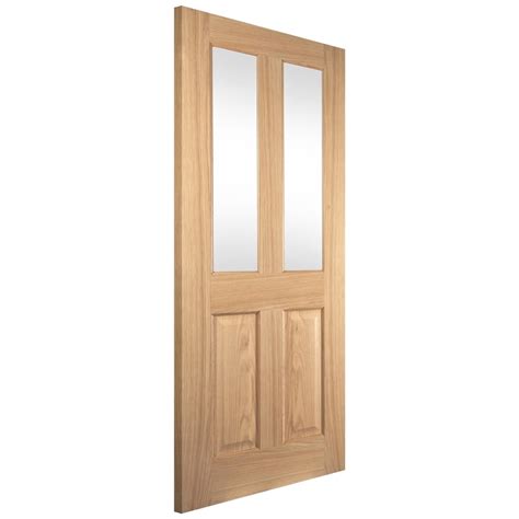 Jeld Wen Internal White Oak Unfinished Oregon Glazed Door Leader Doors