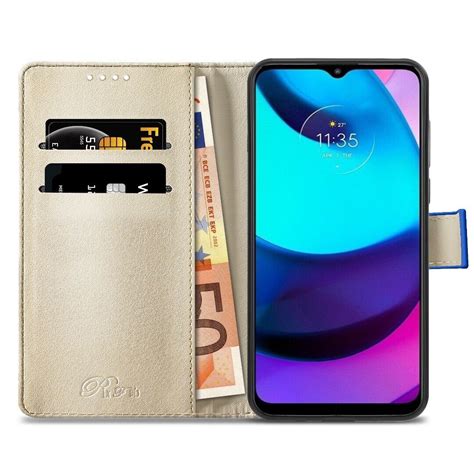 For Motorola Moto E20 Case Slim Leather Wallet Flip Shockproof Stand