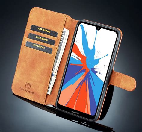 Huawei Y6s Y6 2019 Hoesje Retro Portemonnee Bruin Gsmpuntnl