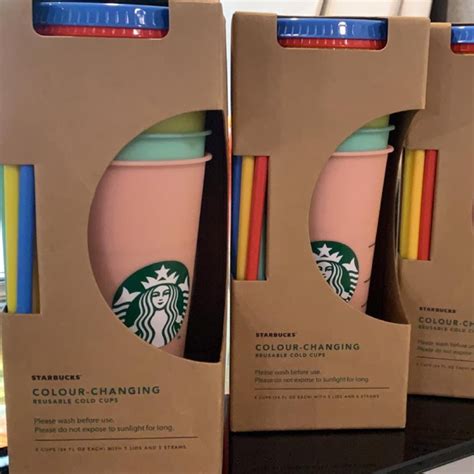 Starbucks Colour Changing Reusable Cold Cup Oz Each Shopee Singapore