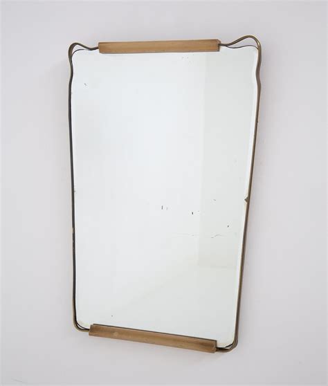 Vintage Wooden Wall Mirror, 1950s | #214816