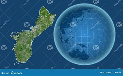 Guam Satellite Country And Globe Isolated Stock Illustration