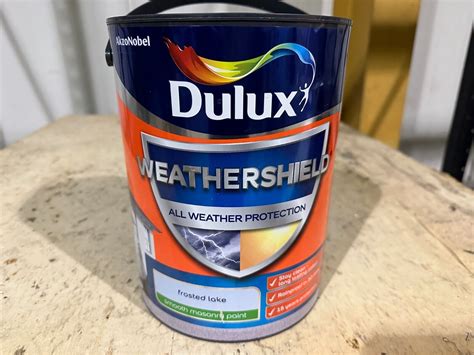 Dulux Weathershield Smooth Masonry Paint 5l Frosted Lake Ebay