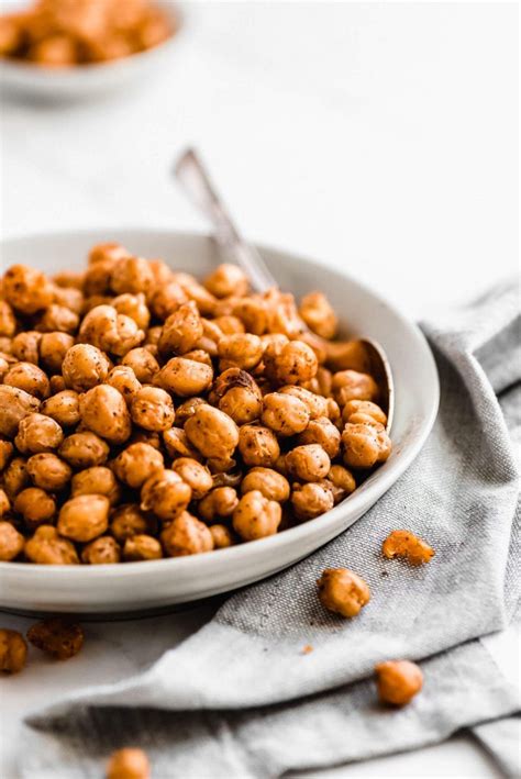 Crispy Roasted Chickpeas Garnish Glaze