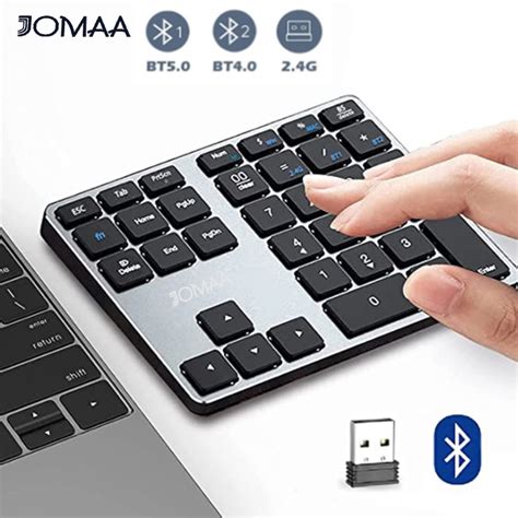 JOMAA Bluetooth 2 4G Number Pad Multi Device Wireless Numeric Keypad