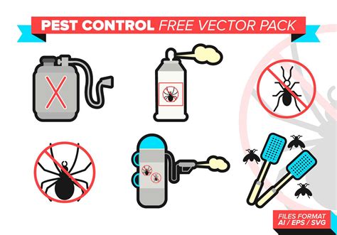 Pest Control Icons Free Vector Pack Free Pik Psd