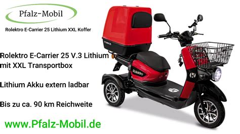 Rolektro E Carrier Lithium Xxl Box Akku Extern Ladbar Bis Zu