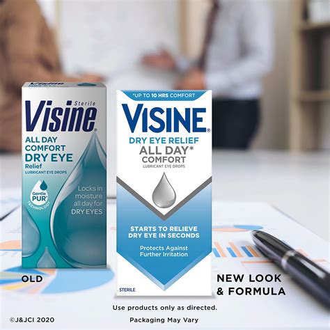 Visine Dry Eye Relief All Day Comfort Lubricant Eye Drops For Up To 10