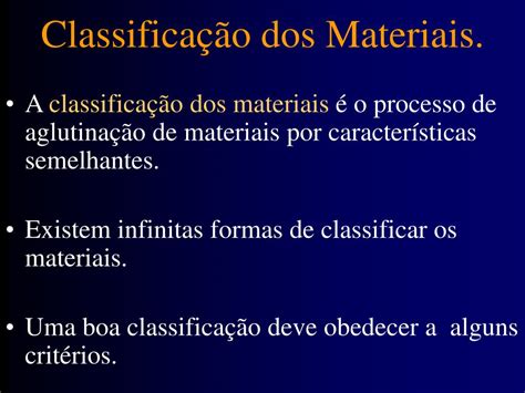 Ppt Classifica O De Materiais Powerpoint Presentation Free