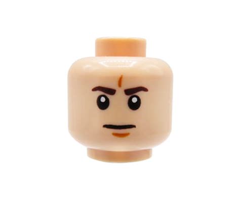 Lego Minifigure Head Man Light Nougat Neutral Expression Extra