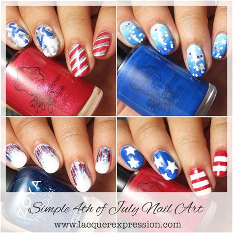 Jewelry Beauty Blue Press On Nails Stars And Stripes Patriotic