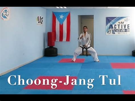 Taekwon Do Itf Patterns Choong Jang Tul Michael Rivera Youtube