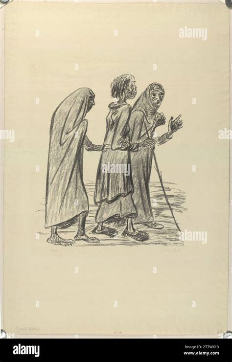 Ernst Barlach Three Gray Women Lithography Stock Photo Alamy