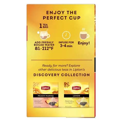 English Breakfast Black Tea 20 Pyramid Tea Bags Lipton