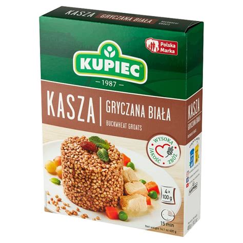 Kupiec Kasza gryczana biała 400 g 4 x 100 g 1 szt Kupiec Spar