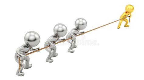 Rope Pull Stock Illustration Illustration Of Render 24803343