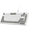 Ajazz Ak Wired Mechanical Keyboard Full Key Hot Swappable Gasket Gaming Keyboard White Light