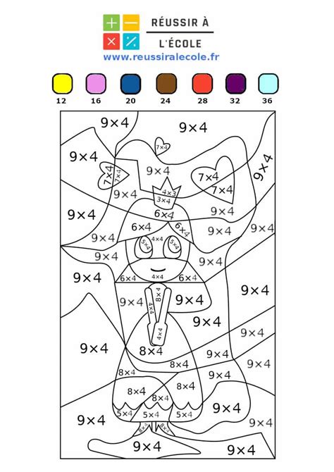 Coloriages Magiques Multiplication 16 Dessins Gratuits Inédits