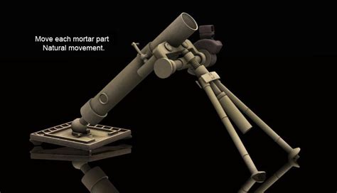 WW2 US mortar 3D Models adh3d