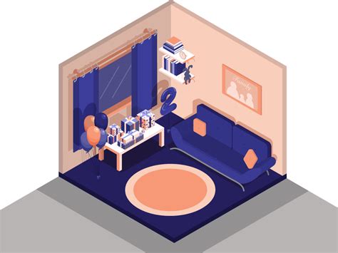 Isometric Room Vector At Vectorified Collection Of Isometric Room