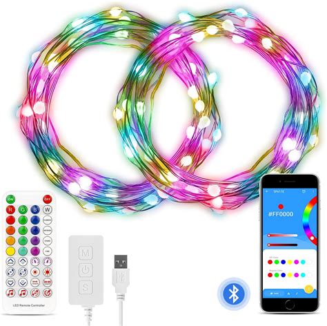 Smart Fairy String Lights Ws B Ic Ft Usb Bluetooth Twinkle Lights