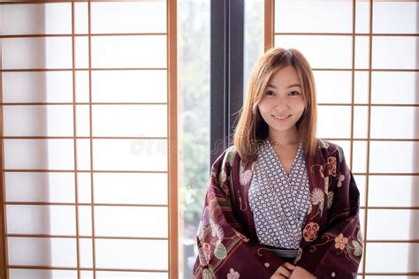 Girl Wearing Yukata On Lower Body And Nude On Upper Stock Photo Image Of Costume Elegance