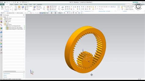 Siemens Plm Nx Gc Toolkit Internal Straight Gear Modeling Youtube