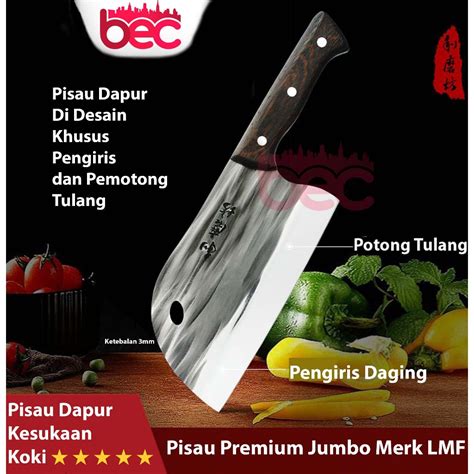 Jual Bec Pisau Dapur Professional Super Tajam Chef Knife Golok Daging