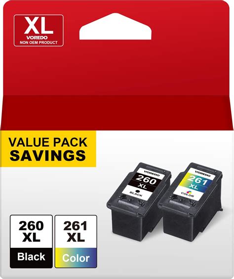 260xl And 261xl Ink Cartridges Replacement For Canon Pg 260 Xl Cl 261 Xl 260 261 Ink High Yield