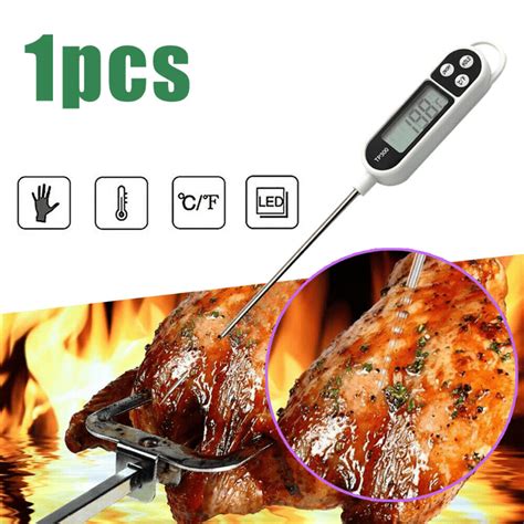 1pc Digital Thermometer For Meat Milk Water Cooking Food Probe Bbq