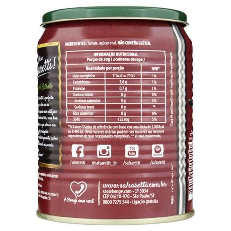 Extrato De Tomate Salsaretti 330g Concentrado Lata Shimodinha