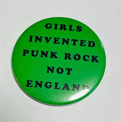 New 225 Girls Invented Punk Rock Not England Button Mirror Magnet