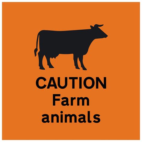 Caution Farm Animals Farm Safety Sign Pittman