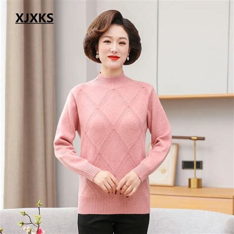 Xjxks 2022 Winter New High End Wool Knitted Pullover Women S Sweater