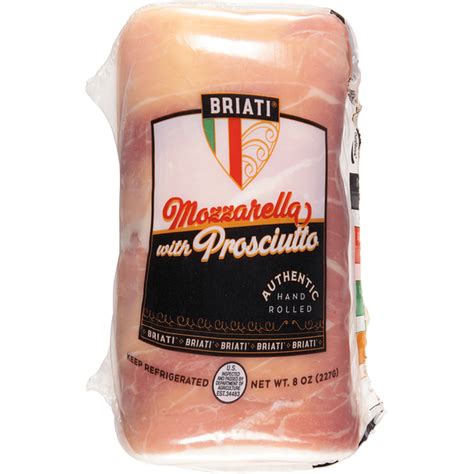 Briati Mozzarella With Prosciutto Authentic Hand Rolled 8 Oz