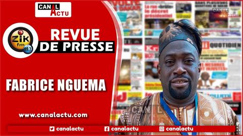 Revue De Presse Zik Fm Du Vendredi 28 Avril 2023 Avec Fabrice Nguema