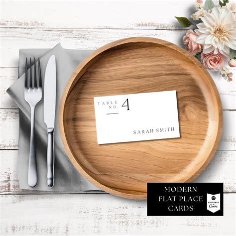 Elegant Place Card Template Black Tie Affair Editable Etsy