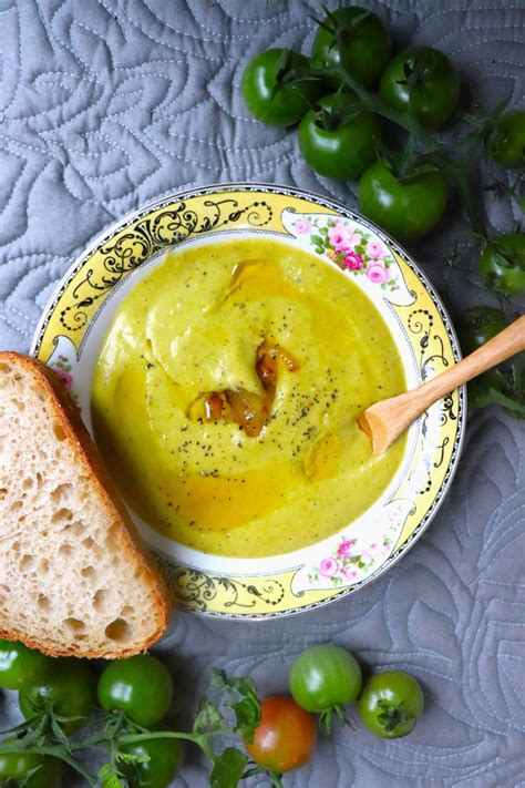 Roasted Vegan Green Tomato Soup Very Vegan Val